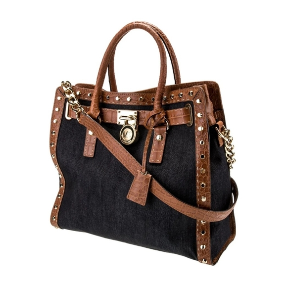 Michael Kors Denim Tote Bag- Item # MIC266146 - Picture 1 of 7